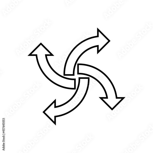 Free Download Simple Arrow icon symbol isolated on white background - GFXLoad
