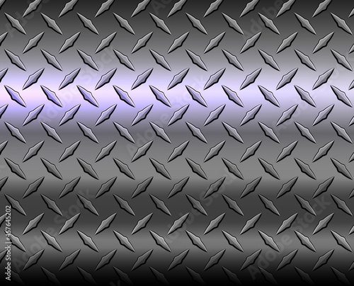 The diamond steel metal sheet texture background, shiny silver metallic vector illustration.