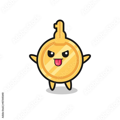 naughty key character in mocking pose