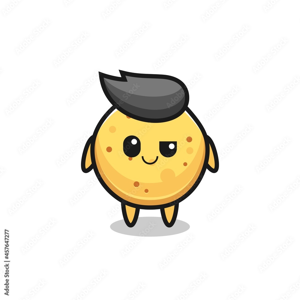 potato chip cartoon with an arrogant expression potato chip cartoon with an arrogant expression