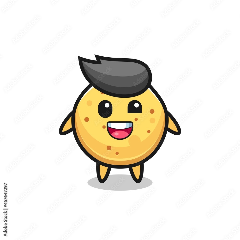 illustration of an potato chip character with awkward poses illustration of an potato chip character with awkward poses