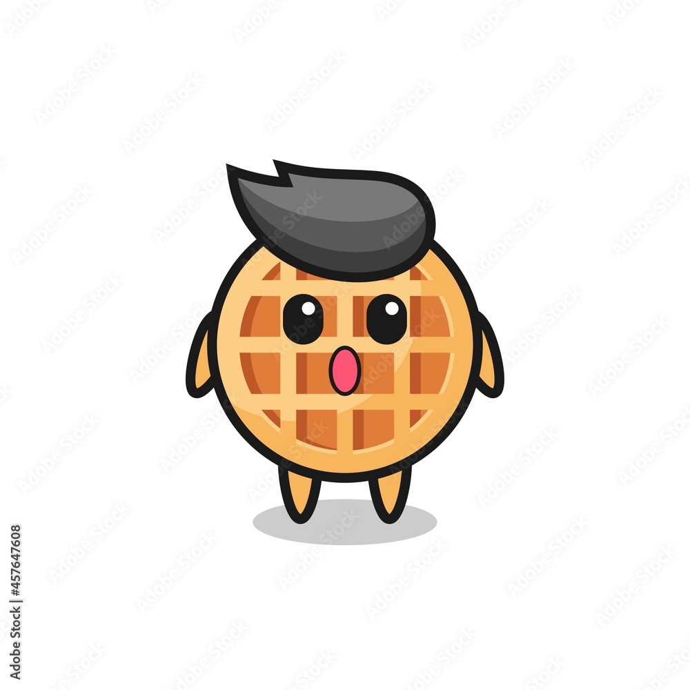 the amazed expression of the circle waffle cartoon the amazed expression of the circle waffle cartoon