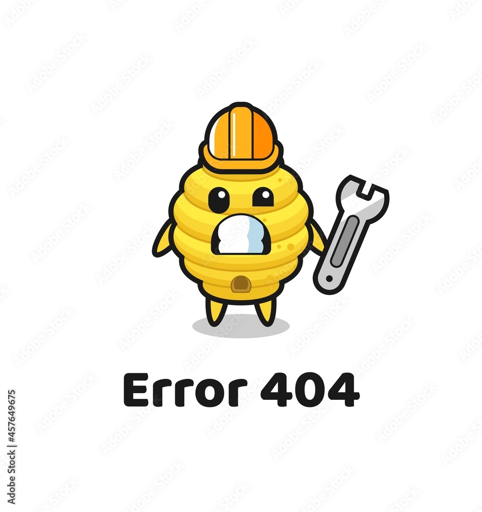 error 404 with the cute bee hive mascot error 404 with the cute bee hive mascot