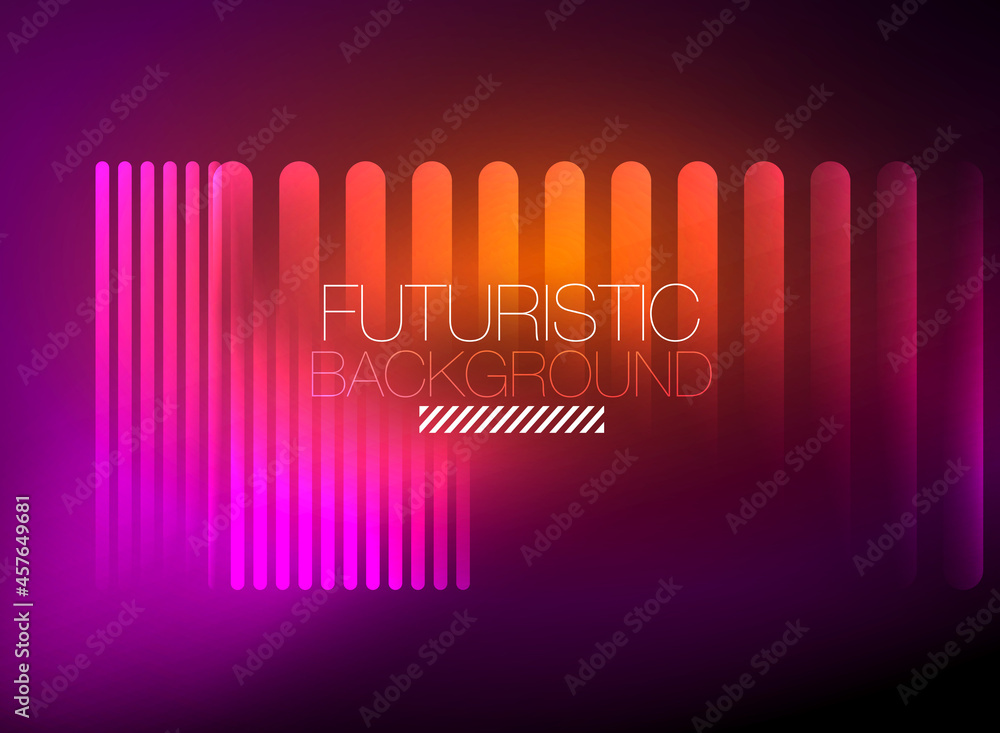 Bright neon color techno abstract background, shiny glowing neon lines in the dark background Bright neon color techno abstract background, shiny glowing neon lines in the dark background