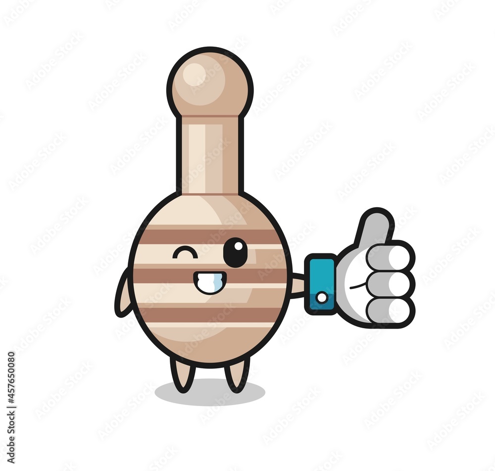 cute honey dipper with social media thumbs up symbol cute honey dipper with social media thumbs up symbol