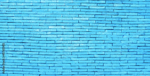 Colorful blue brick wall texture
