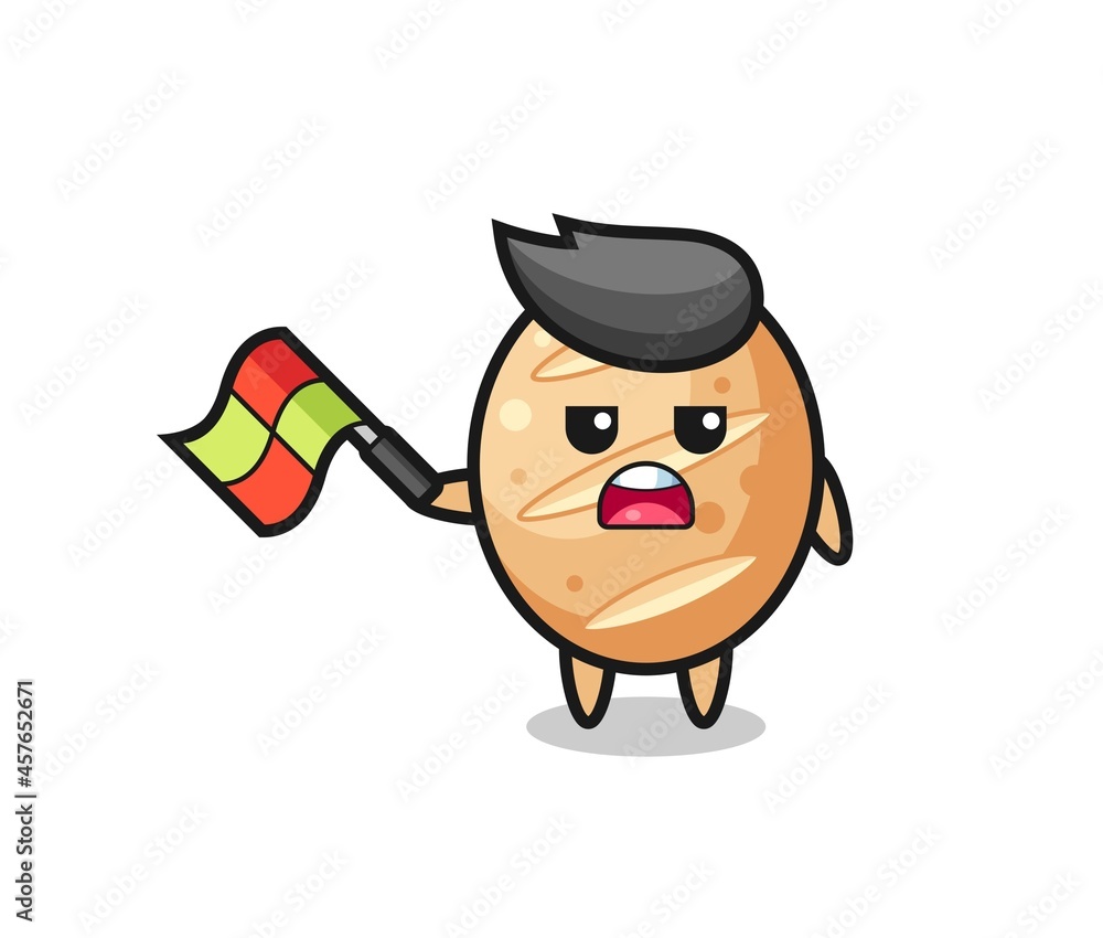 french bread cartoon as the line judge hold the flag up at a 45 degree angle french bread cartoon as the line judge hold the flag up at a 45 degree angle