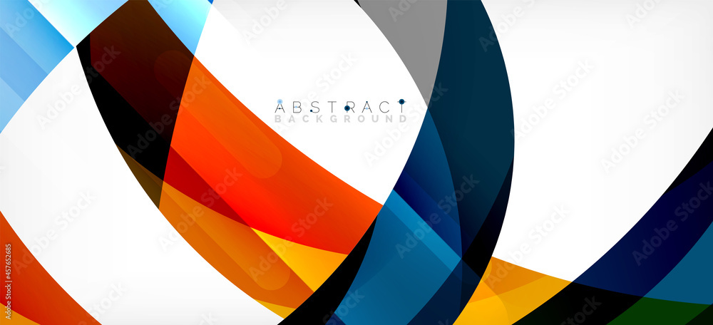 Color circle shapes, minimal geometric background. Trendy dynamic composition. Vector Illustration For Wallpaper, Banner, Background, Landing Page Color circle shapes, minimal geometric background. Trendy dynamic composition. Vector Illustration For Wallpaper, Banner, Background, Landing Page