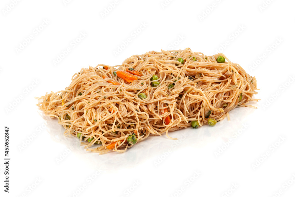 Japanese noodle ration with white background Japanese noodle ration with white background