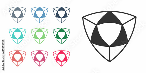 Black Diamond icon isolated on white background. Jewelry symbol. Gem stone. Set icons colorful. Vector