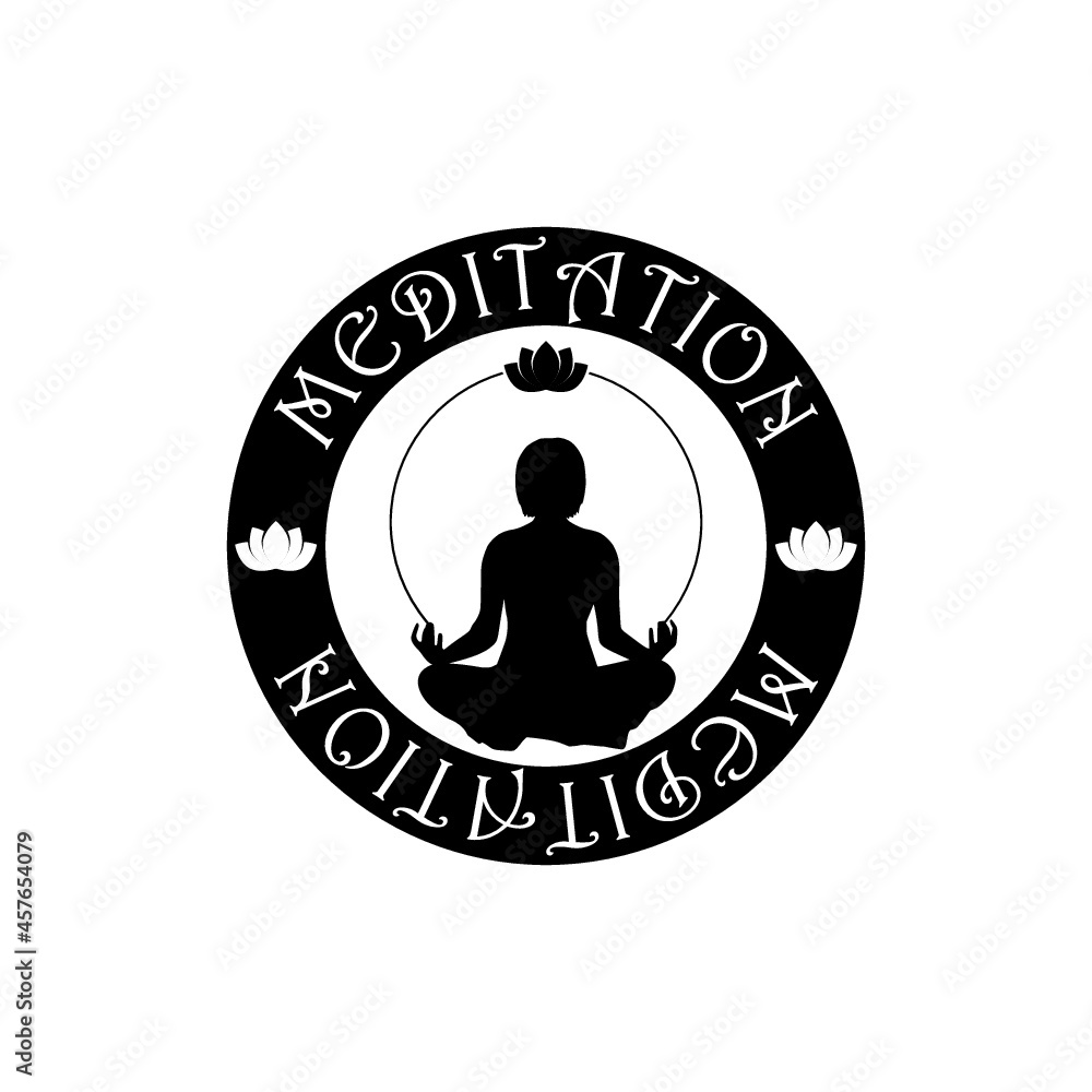 Meditation sign icon isolated on white background Meditation sign icon isolated on white background