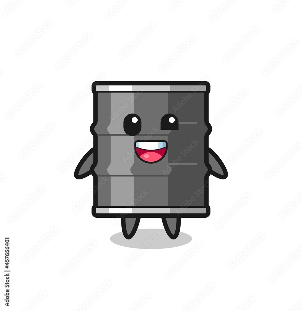 illustration of an oil drum character with awkward poses illustration of an oil drum character with awkward poses