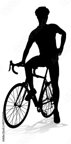 Bike and Bicyclist Silhouette