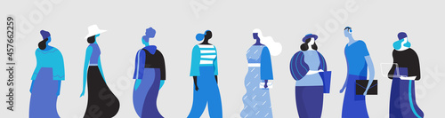 Collezione di diversi personaggi maschili e femminili. Illustrazione vettoriale