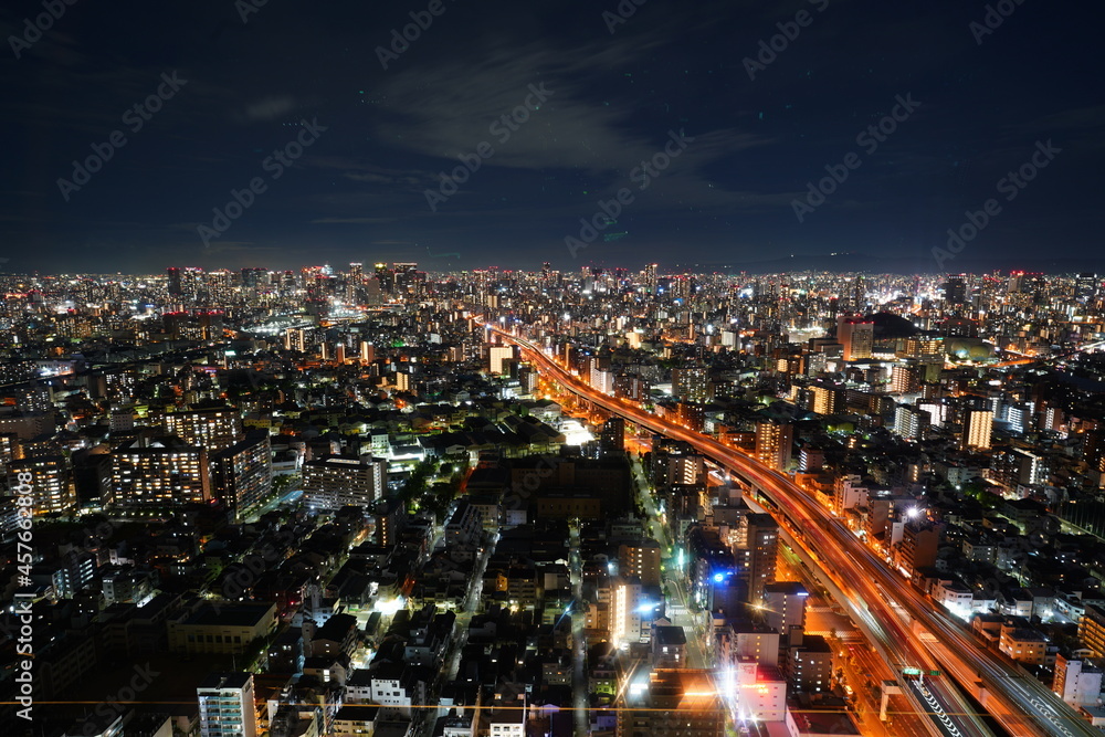 ベイタワーから眺める大阪の美しい夜景