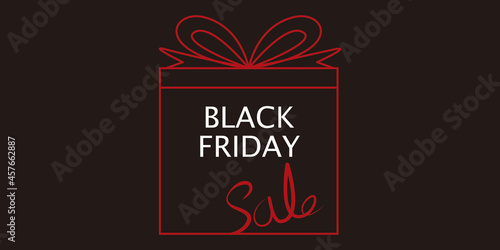 Black Friday background. Decorative banner design for Black Friday sale. Sale, promotion, event banner. Vector illustration.