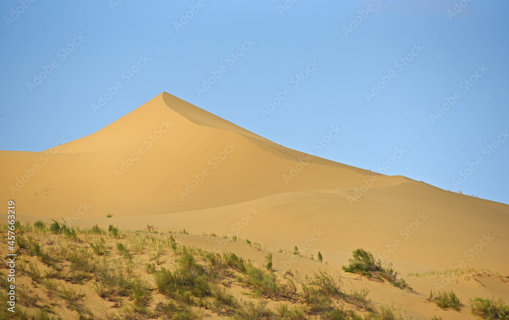 The largest sand dune in Europe (Russia, Dagestan Republic, Sarykoum barkhan)
