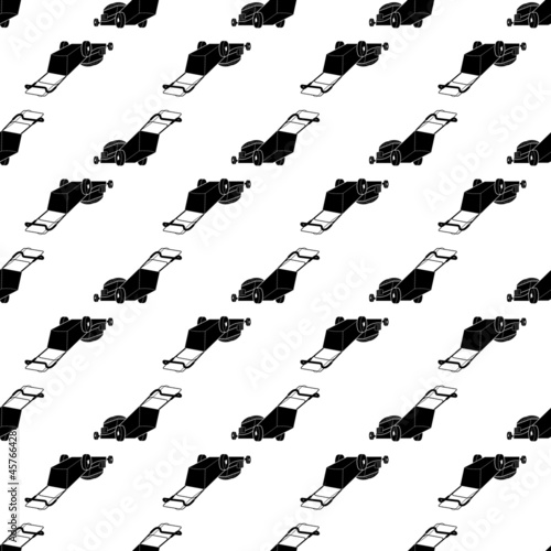 Garden lawn mower pattern seamless background texture repeat wallpaper geometric vector
