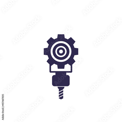 CNC milling machine vector icon