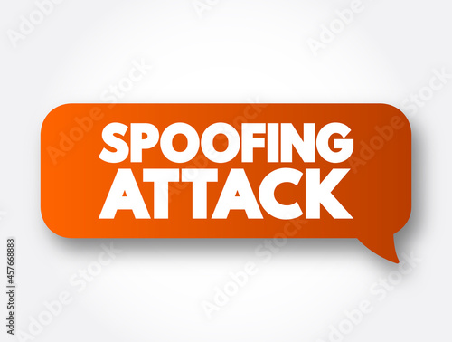 Spoofing Attack text message bubble, concept background