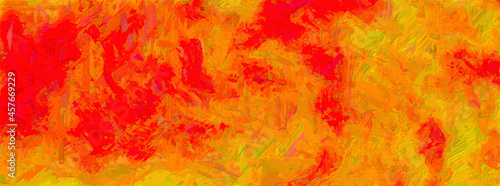 Abstract background art. 2d illustration image. Expressive handmade oil paint. Brush Strokes on canvas, Etc. Modern digital art. Multi-color backdrop. Contemporary. Expression. Popular style © samruayruangkal