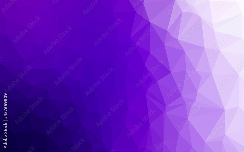 Light Purple vector shining triangular background.