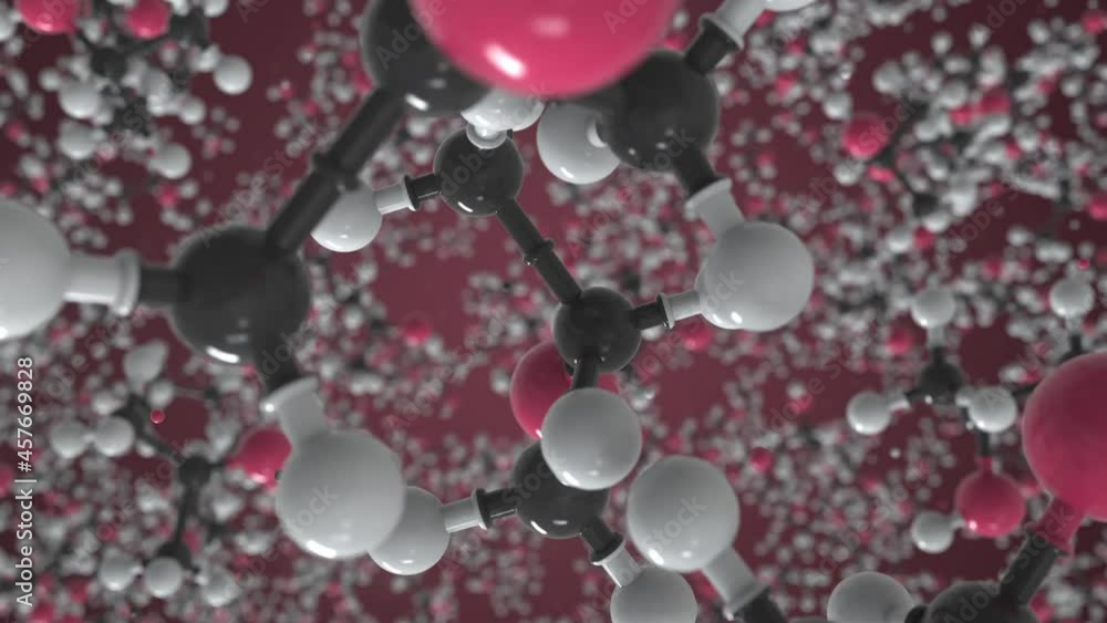 Isopropyl alcohol molecule, scientific molecular model, looping 3d animation Isopropyl alcohol molecule, scientific molecular model, looping 3d animation