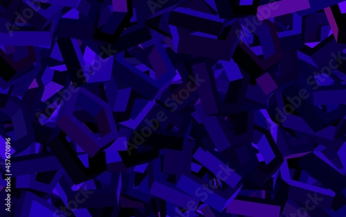Dark Purple vector template in hexagonal style.