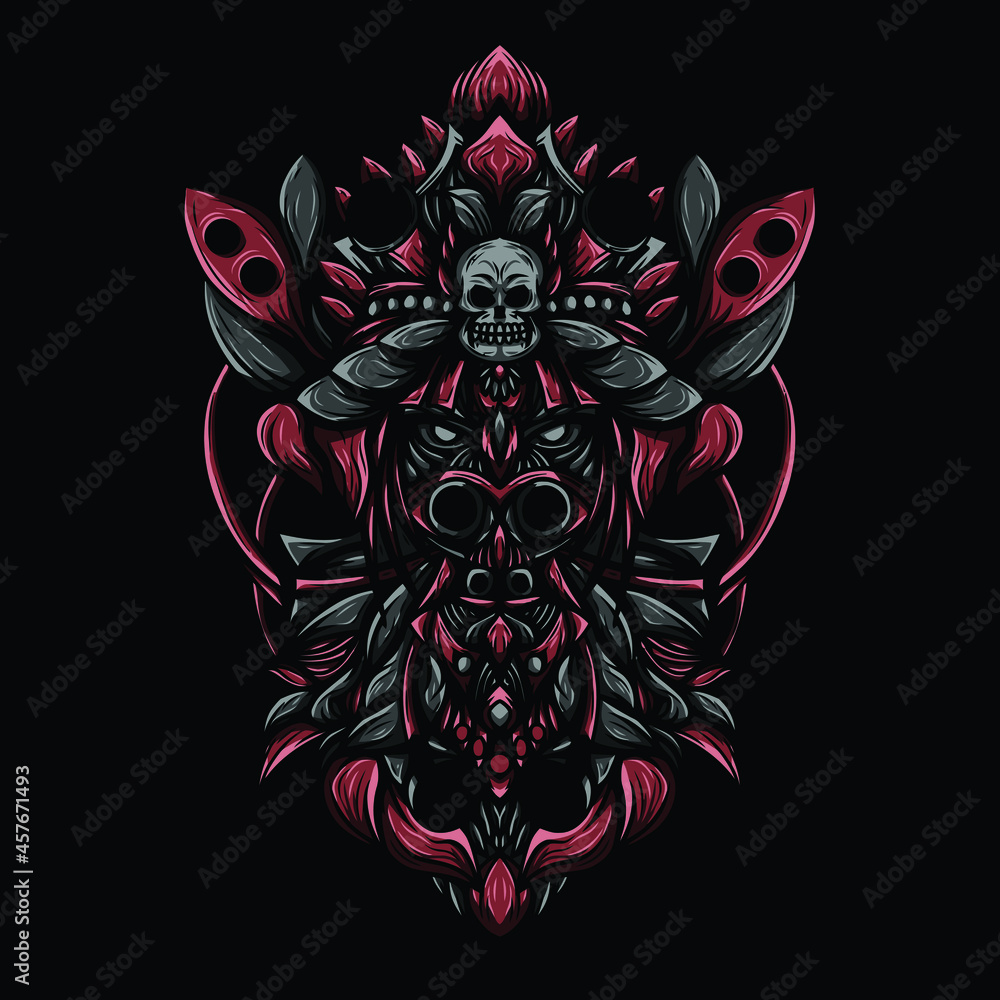 Artwork Illustration Dark Witch Vector Artwork Illustration Dark Witch Vector
