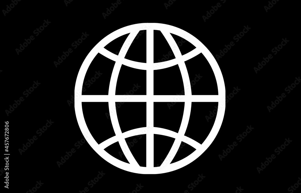 The globe with parallels and meridians
The globe with parallels and meridians