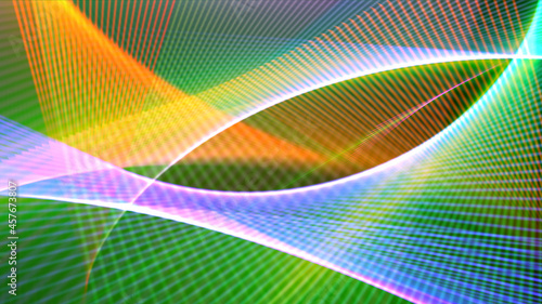 colorful lines of abstract background, 3D rendering