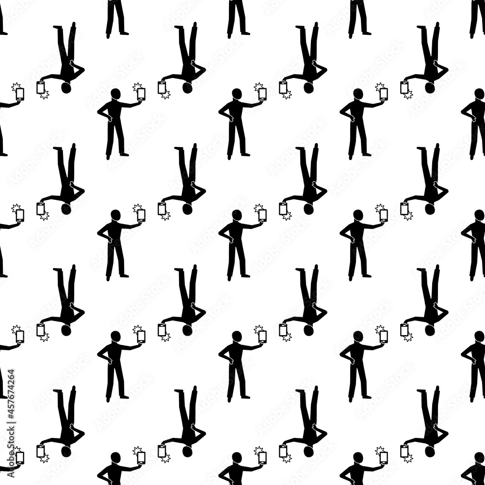 Young man take selfie pattern seamless background texture repeat wallpaper geometric vector Young man take selfie pattern seamless background texture repeat wallpaper geometric vector