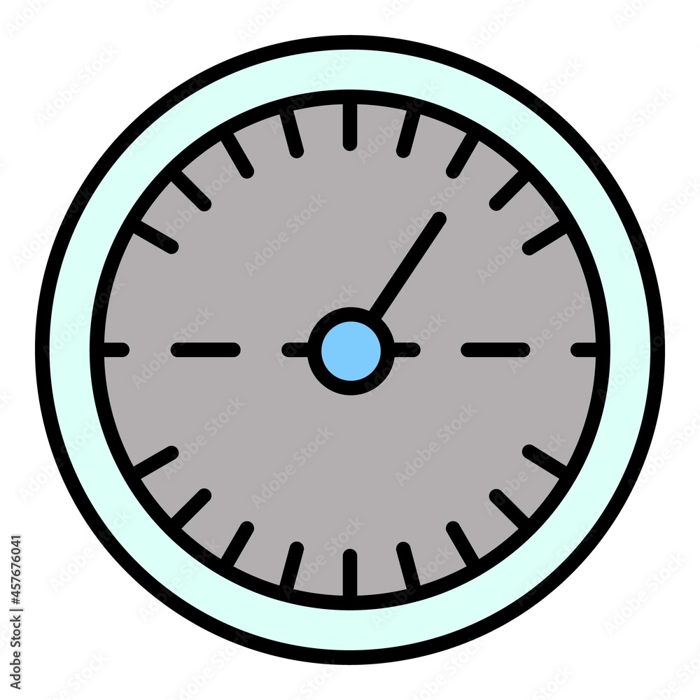 Double speedometer icon. Outline double speedometer vector icon color flat isolated Double speedometer icon. Outline double speedometer vector icon color flat isolated