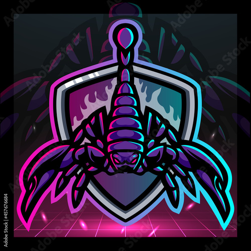 Scorpion mascot. esport logo design