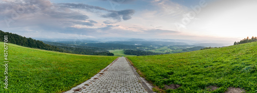 The view from the top of the mountain glider in Bezmiechowa Górna after the storm to Bieszczedy, Bezmiechowa