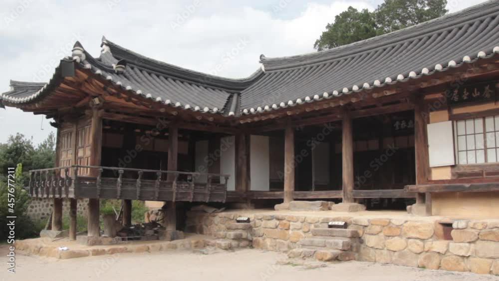 Gyeongju, South Korea - December, 2017 : there is famous village which was listed as world historic heritages by UNESCO. The sceneries of Yangdong village which is guessed to be built in 15th century Gyeongju, South Korea - December, 2017 : there is famous village which was listed as world historic heritages by UNESCO. The sceneries of Yangdong village which is guessed to be built in 15th century