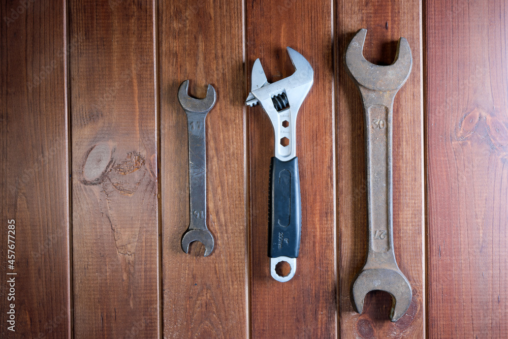 Old rusty wrenches Old rusty wrenches
