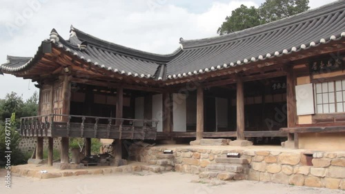 Gyeongju, South Korea - December, 2017 : there is famous village which was listed as world historic heritages by UNESCO. The sceneries of Yangdong village which is guessed to be built in 15th century photo