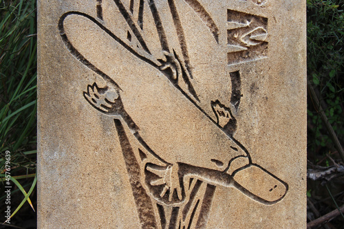 sign at flinders chase natinal park at kangaroo island (australia) 