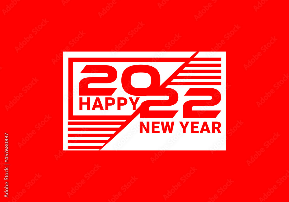 Obraz premium 2022 Happy New Year Logo Design Template 4
