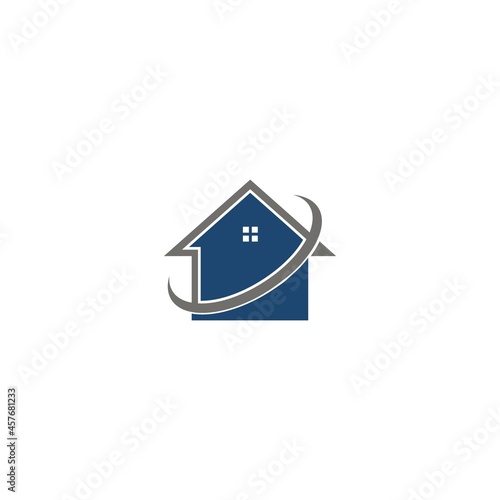 Real Estate logo Builder logo Roof Construction logo design template vector illustration