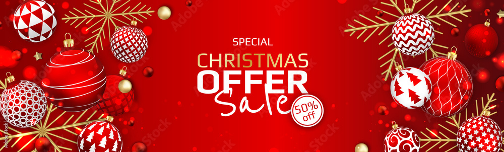 Merry Christmas sale banner template. Greeting card, banner, poster, header for website Merry Christmas sale banner template. Greeting card, banner, poster, header for website