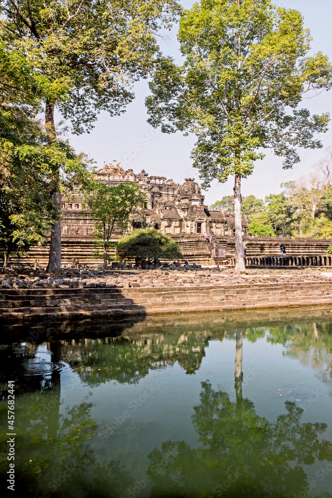 landscape with old ruins of Baphuon temple at Angkor Wat, Cambodia 
