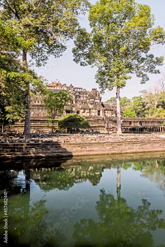 landscape with old ruins of Baphuon temple at Angkor Wat  Cambodia  