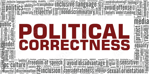 Political Correctness vector illustration word cloud isolated on a white background.
