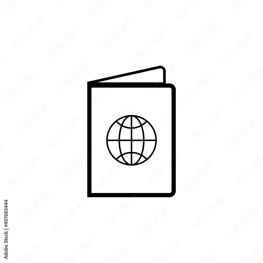 passport icon, travel vector, pass illustration passport icon, travel vector, pass illustration