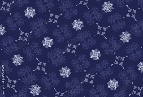Snowflakes with a watercolor texture. Celebratory background can be used for graphic designs Christmas, invitations and greeting cards, photo frames, posters, winter holidays. Pattern