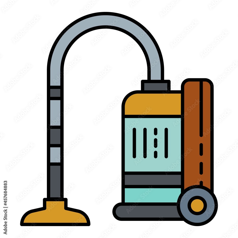 Modern vacuum cleaner icon. Outline modern vacuum cleaner vector icon color flat isolated Modern vacuum cleaner icon. Outline modern vacuum cleaner vector icon color flat isolated
