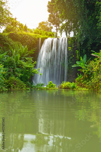 Beautiful of Siphaya Waterfall in tropical forest at Chanthaburi of Thailand