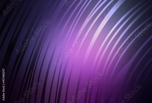 Dark Purple, Pink vector template with bent lines.